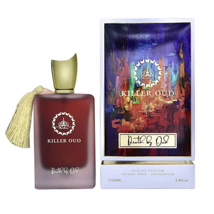 Death by Oud perfume inspired by Oud Malaki with notes of leather, tobacco, oud, amber, and spices – bold masculine fragrance