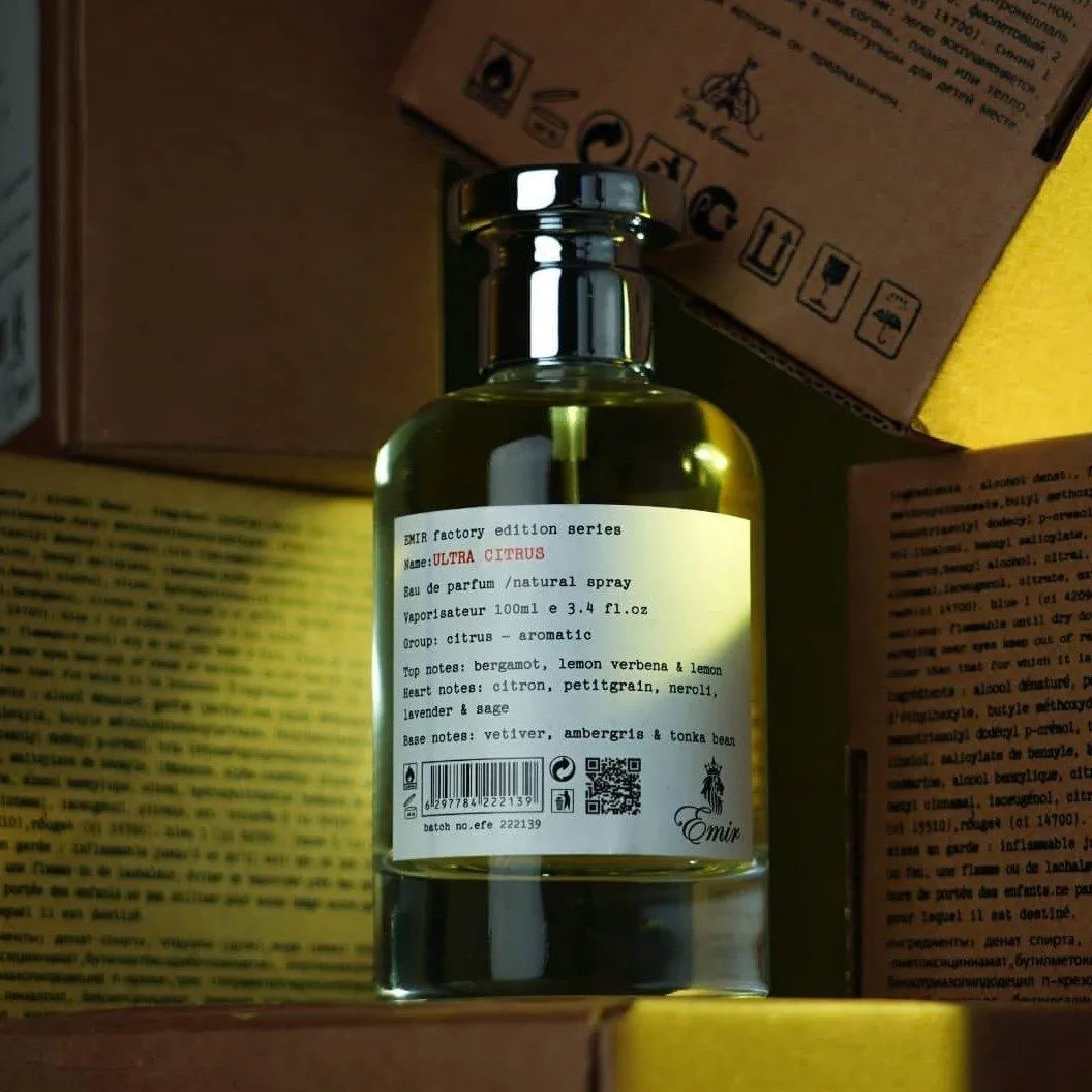 Ultra Citrus by Emir Factory Edition – bergamot, verbena, neroli, and ambergris citrus aromatic perfume

