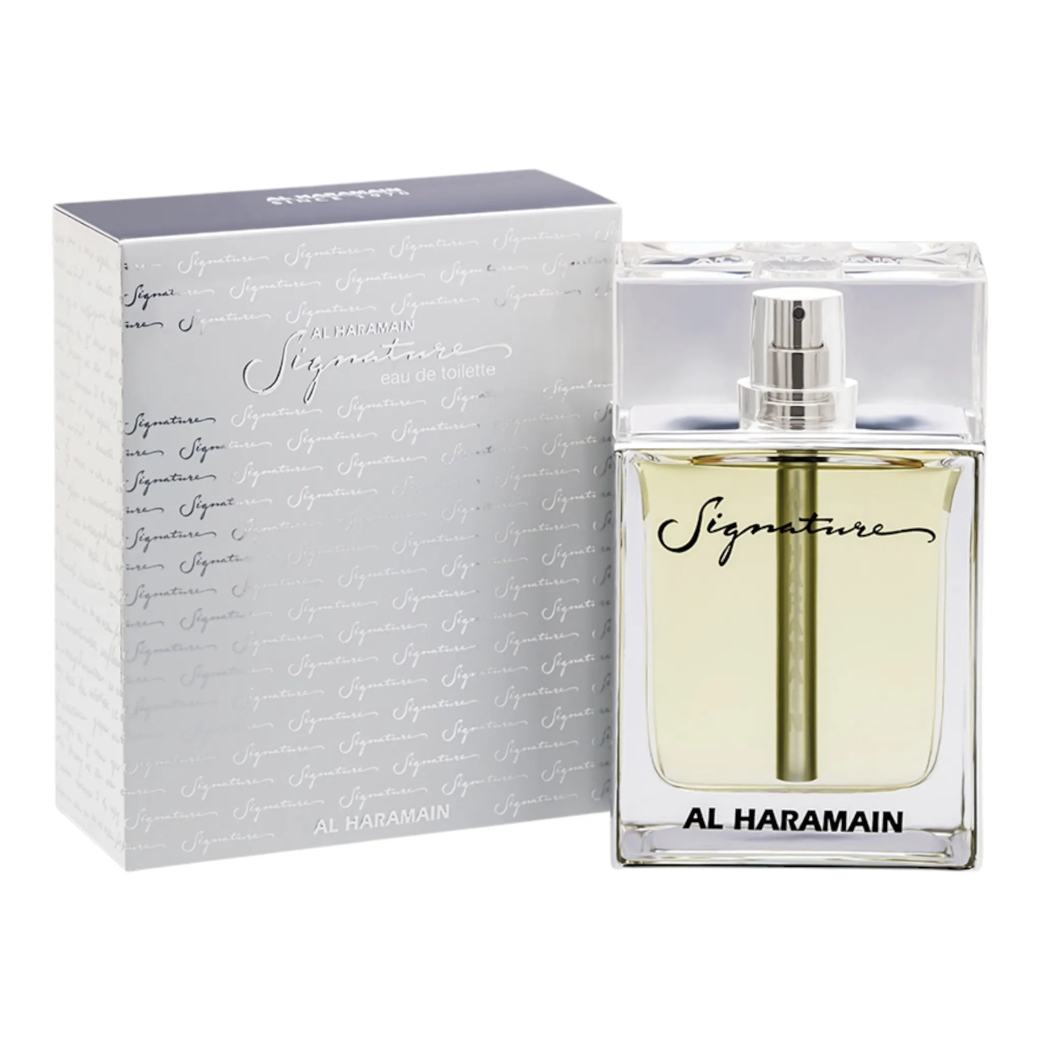 Haramain Signature Silver 100ml – fresh spicy EDT for men with tobacco and cedarwood

