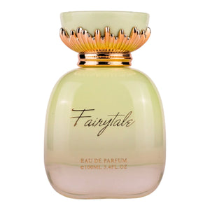 Fairy Tale 100ml EDP by Maison Asrar – floral fruity perfume with watermelon, apple, Lily of the Valley, musk, moss, and sandalwood in a whimsical bottle.

