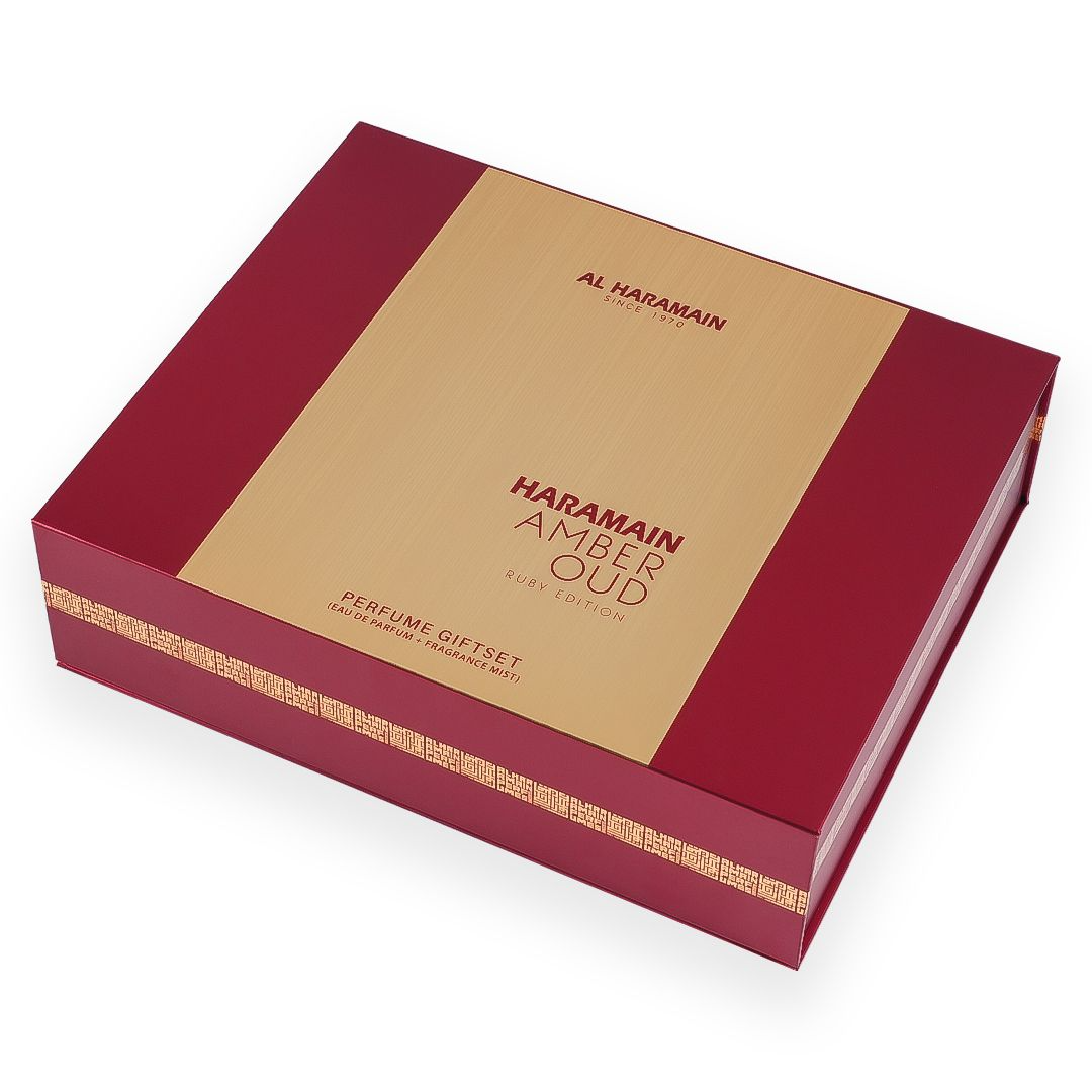 Haramain Amber Oud Ruby Edition Perfume Gift Set